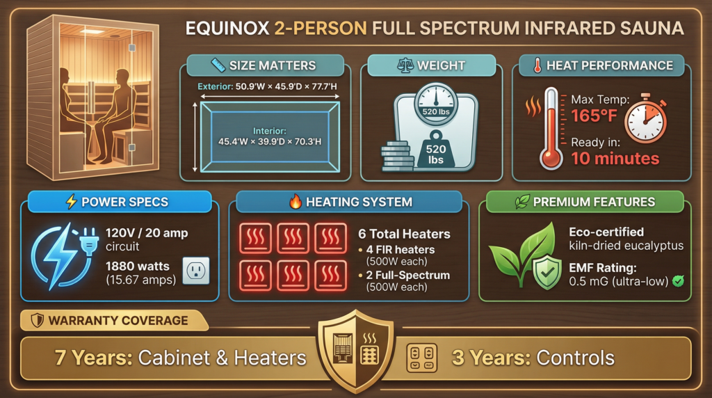 equinox 2-person portable sauna review