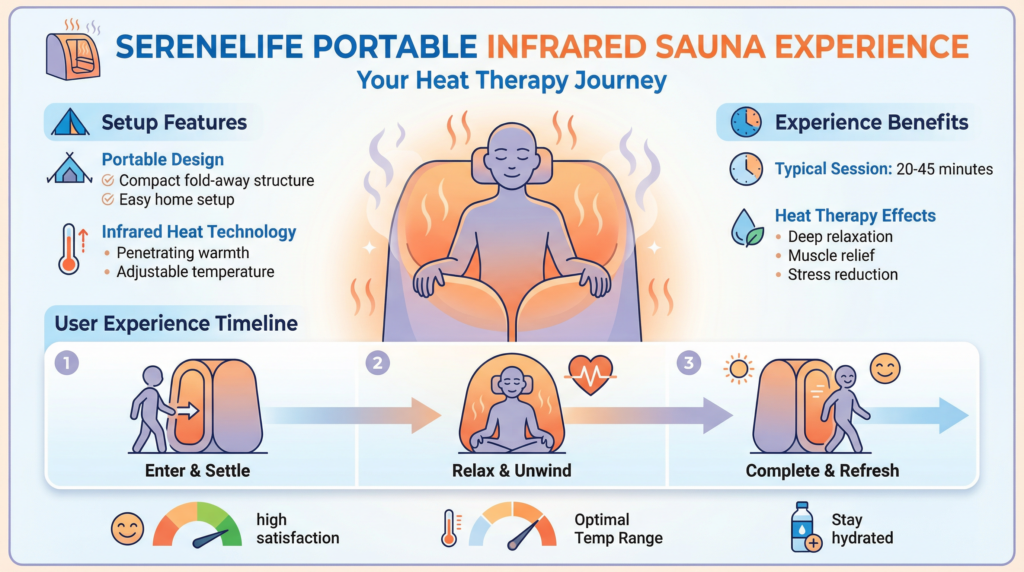 SereneLife Portable Infrared Sauna Kits with foldable chair and remote control