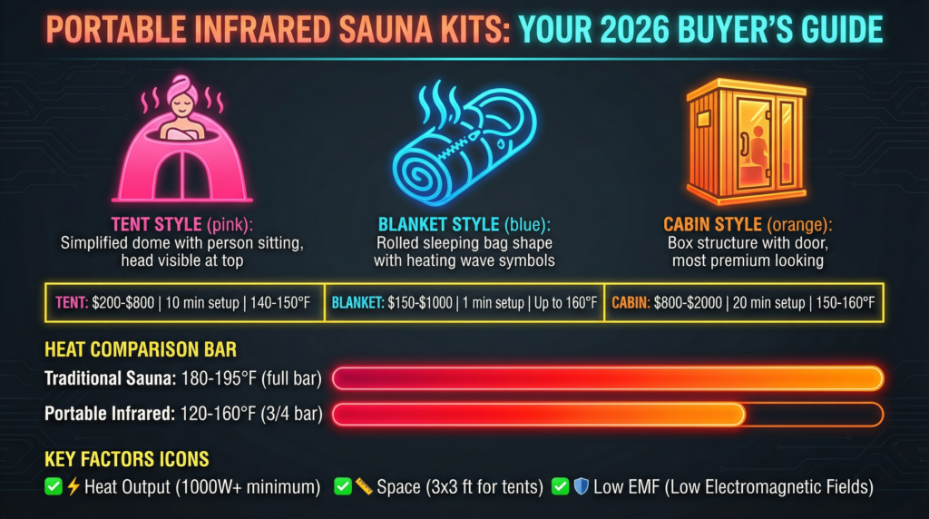 Portability Kit Rifton Portable Infrared Sauna Kits: Complete Buyer’s Guide (2026) - Portable ...