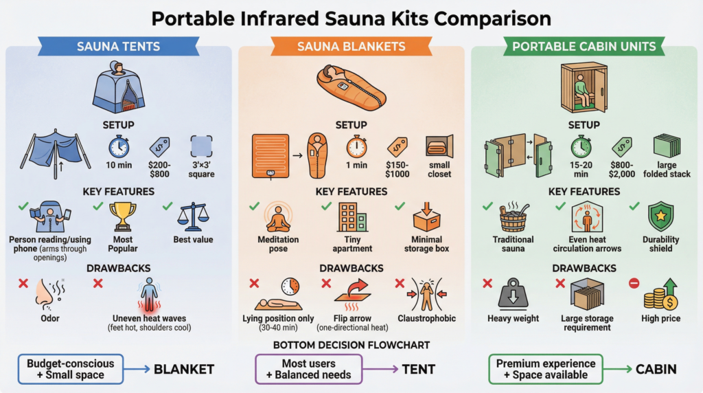 Portable Infrared Sauna Kits Comparison