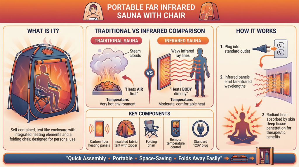 Portable Far Infrared Sauna With Chair
