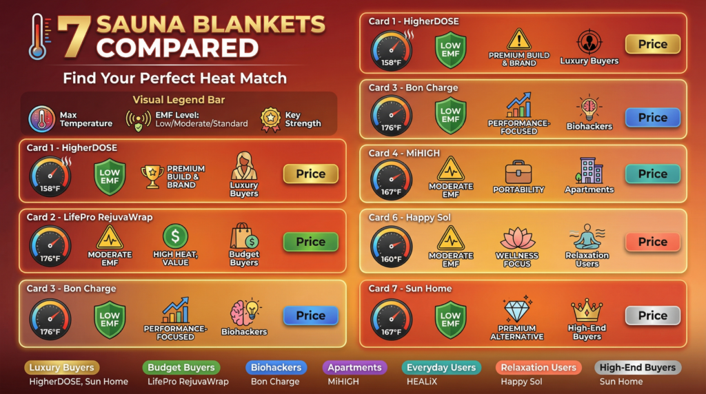Best Infrared-Sauna-Blankets-Comparison-Table