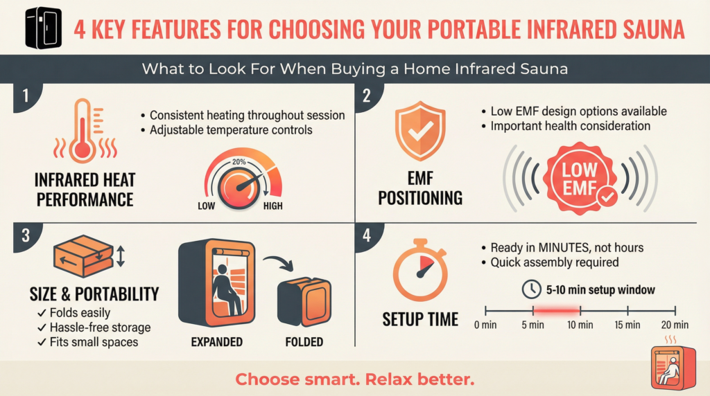 Key Features to Look For with a portable infrared sauna
