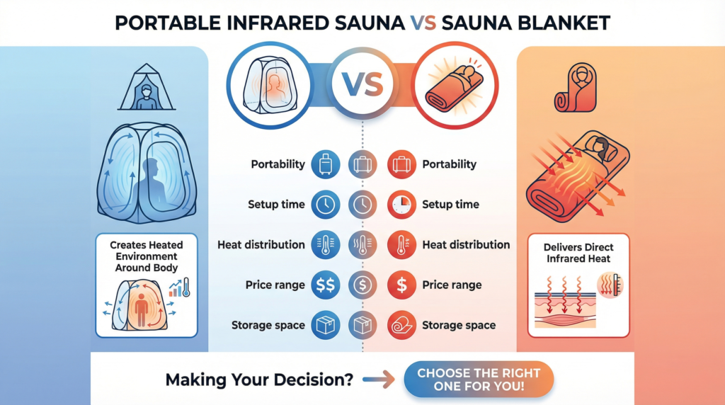 Portable Infrared Sauna vs Sauna Blanket