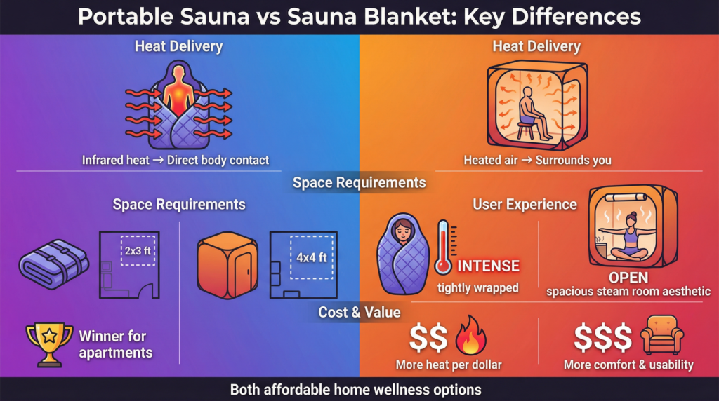 Portable Sauna vs Sauna Blanket: Key Differences